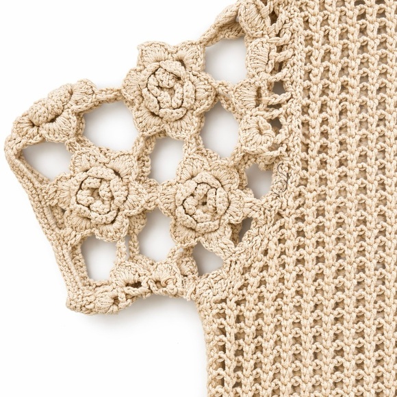 Zara crochet cream cardigan size L - Picture 4 of 7